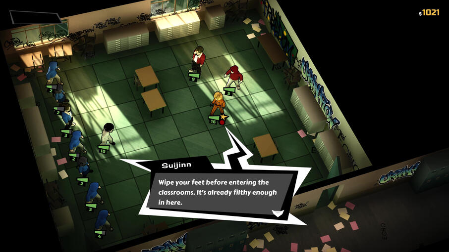 A boss is taunting the main character A boss is taunting the main character